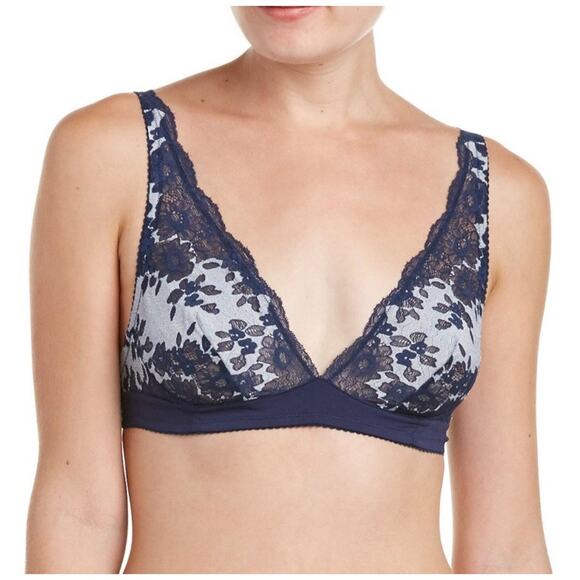 COSABELLA Italia Soft Cup Navy Lace Bra Bralette Size Medium - Picture 1 of 7
